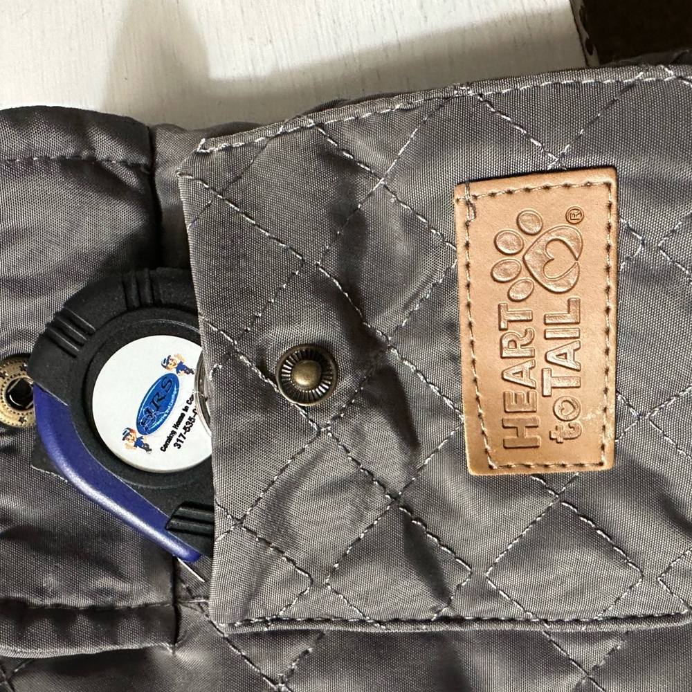 Quilted Gray Dog Jacket - Picture 6 of 10